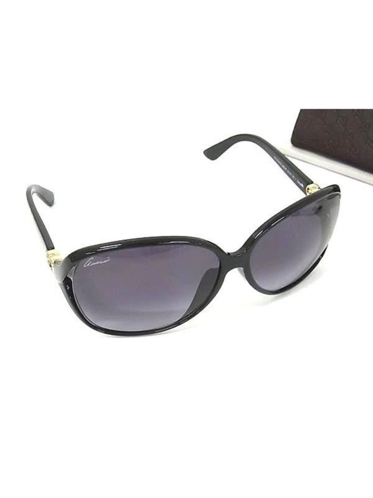 Gucci Sunglasses Brea Heart S Black Lens Clear Acetate Eyewear